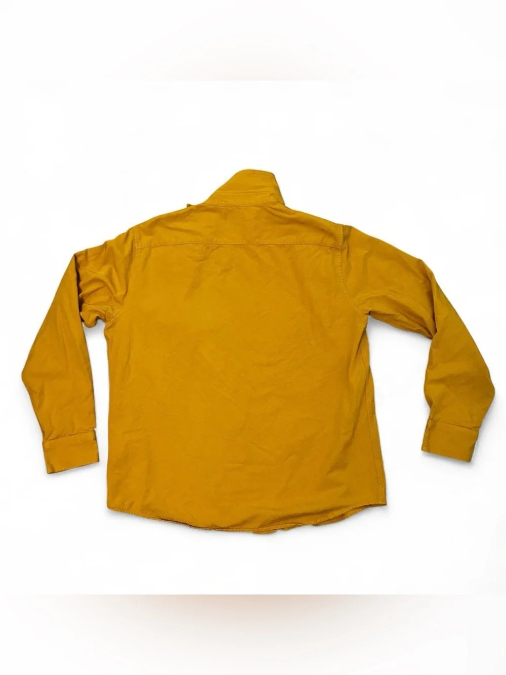 Banana Republic Men's L Mustard Yellow Button-Up Long Sleeve Shirt Slim Summer